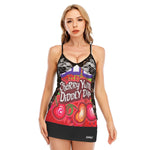 Sexy Women's Black Lace Cami Dress - TimelessGear9