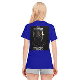 Offizielles Wakanda Forever Unisex-T-Shirt mit O-Ausschnitt und kurzen Ärmeln | 180 g/m² Baumwolle (DTF)