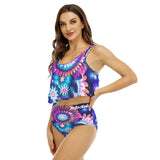 Rosewe Women's Ruffled Vest Bikini Swimsuit - TimelessGear9