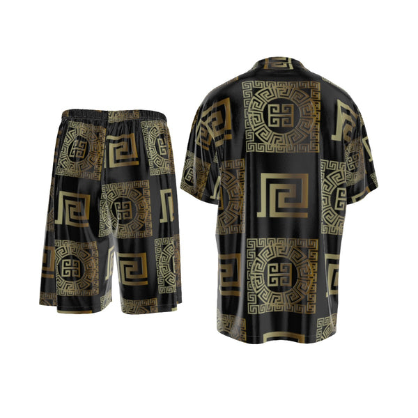 Luxury Designer Stylish Men's Silk Like Short Set - TimelessGear9