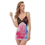 Luxury Exotic Versace Women's Back Straps Cami Dress With Lace - TimelessGear9