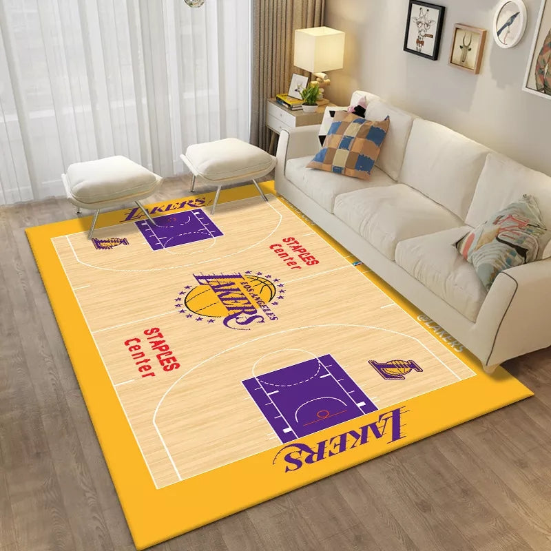 Professional Basketball Teams Velvet Large Carpet