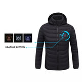 Thermo USB Heizjacke 2023 Wasserdichte Kleidung 9 Heizzonen