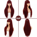 Red Wine Gorgeous Heat Resistant Natural Hair Synthetic Wig - TimelessGear9