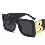 Retro Unisex Oversized Luxury Trend Sunglasses Logo B. - TimelessGear9