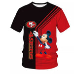 NFL Football Disney Mouse Unisex Casual Tee Shirt - TimelessGear9