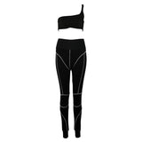 Kyliejenner Cotton Sports Two Pieces Gymwear Designer New Fashion Spaghetti Straps - TimelessGear9