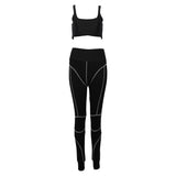 Kyliejenner Cotton Sports Two Pieces Gymwear Designer New Fashion Spaghetti Straps - TimelessGear9