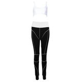 Kyliejenner Cotton Sports Two Pieces Gymwear Designer New Fashion Spaghetti Straps - TimelessGear9