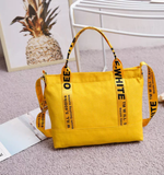 Sunny Yellow Off White Luxury Handbag - TimelessGear9