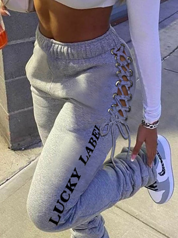 Women Fashion Casual  Sports Pants Drawstring SweatPants - TimelessGear9