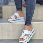 Luxury Designer Women Thick Bottom Casual Slippers - TimelessGear9