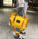 Sunny Yellow Off White Luxury Handbag - TimelessGear9