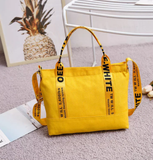 Sunny Yellow Off White Luxury Handbag - TimelessGear9