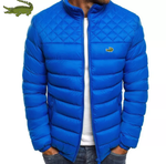 Men's Warm Windproof Casual Thickened Lacoste Alligator Print Logo Jacket - TimelessGear9