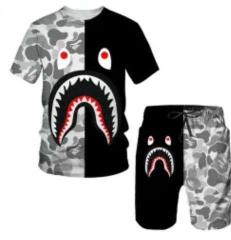 Official Spring Summer Bapesta Shark Short Set