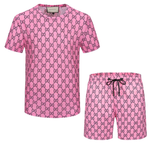 Gucci Luxury Men Jogger Track Suit Short Set Pink,White & North face Green