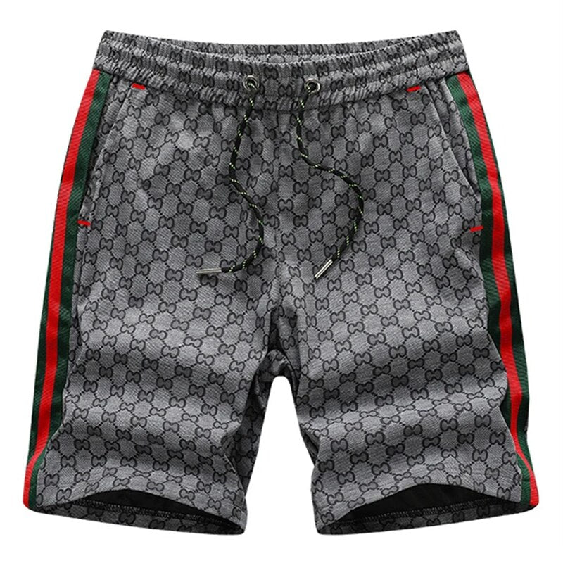 Shorts Summer Print Drawstring Shorts Men Wide Straight Outdoor - TimelessGear9