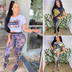 Summer Outfits for Women 2022 Floral Print Crop Top and Pant Sets Ladies Sexy Outfit Matching Sets Two Piece Sets Womens Outifit - TimelessGear9