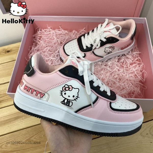 AF1 Hello Kitty Creative Sneakers 2023 New Girl Cartoon Pink Sport Shoes - TimelessGear9