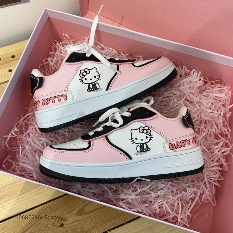 AF1 Hello Kitty Creative Sneakers 2023 New Girl Cartoon Pink Sport Shoes - TimelessGear9