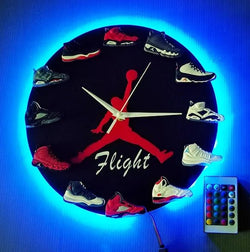Air Jordan 12 Inch Sneaker Clock Flight Wall 3D Clock - TimelessGear9