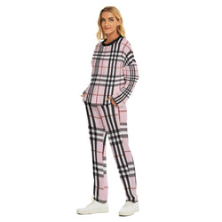 All Girls Pink Plaid Women's Pajama Suit - TimelessGear9