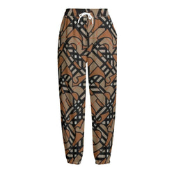 Athletic Men's Luxury Burberry Printed Design Plush Thick Pants - TimelessGear9