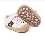 Baby Newborn Gucci Logo Stylish Soft Sole Loop Fastener Kid Shoes - TimelessGear9