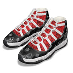 Bandana Customize Jordan 11 Red & Black Men's High Top Basketball Shoes - TimelessGear9