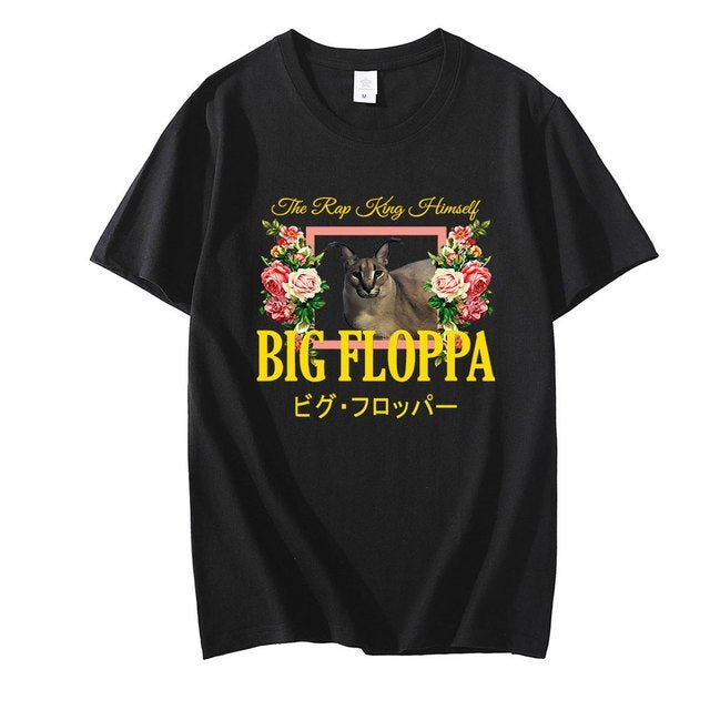 Big Floppa Floral Aesthetic T Shirt 100% Pure Cotton Floppa Big Floppa ...