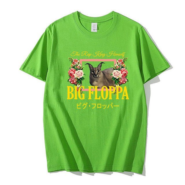 Big Floppa Floral Aesthetic T Shirt 100% Pure Cotton Floppa Big Floppa ...
