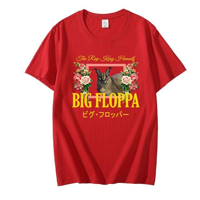Big Floppa Floral Aesthetic T Shirt 100% Pure Cotton Floppa Big Floppa ...