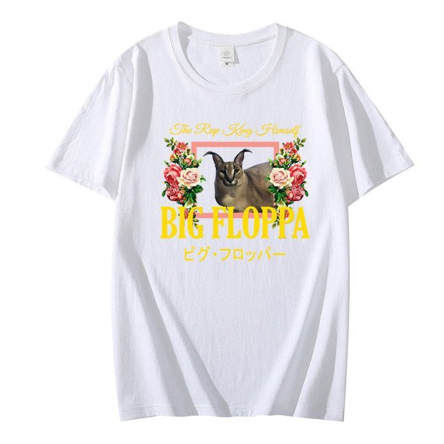 Big Floppa Floral Aesthetic T Shirt 100% Pure Cotton Floppa Big Floppa ...