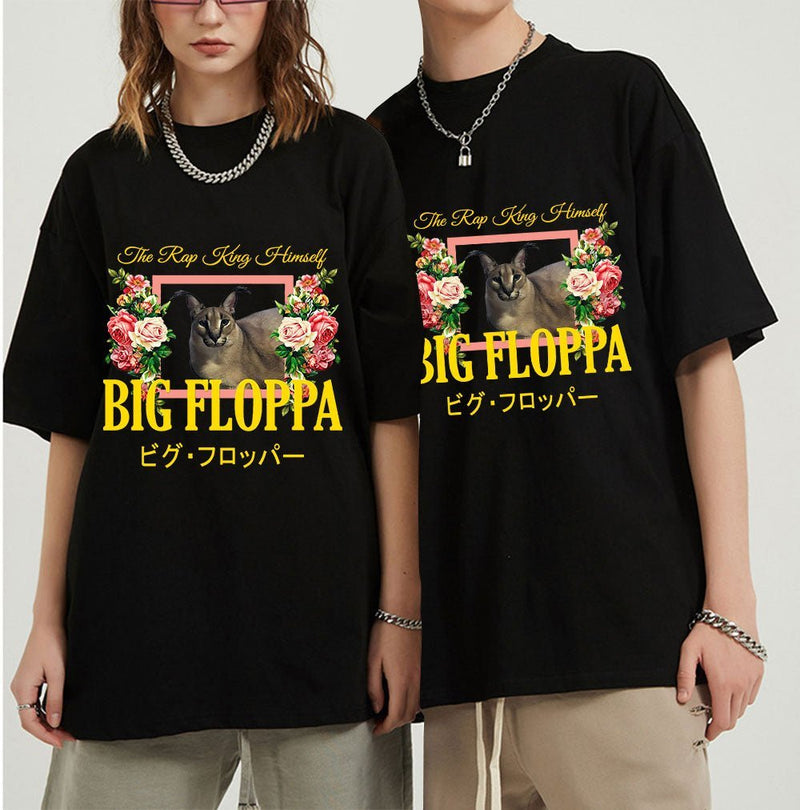 Big Floppa Floral Aesthetic T Shirt 100% Pure Cotton Floppa Big Floppa ...