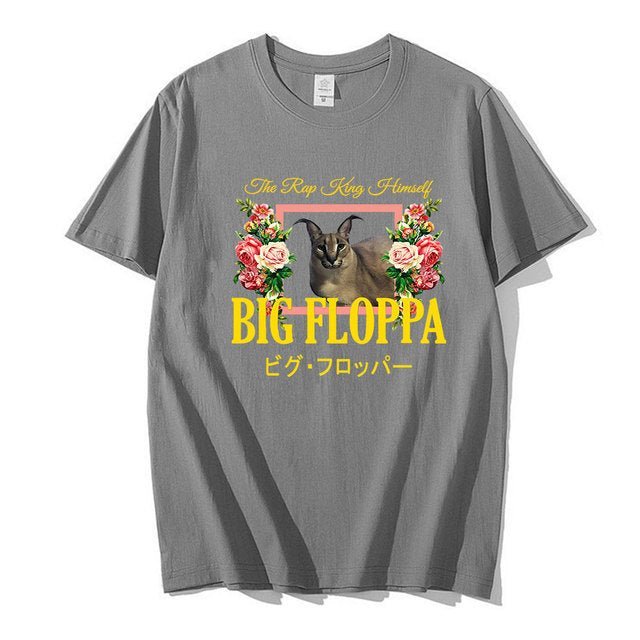 Big Floppa Floral Aesthetic T Shirt 100% Pure Cotton Floppa Big Floppa ...