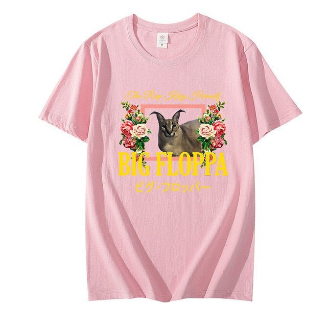 Big Floppa Floral Aesthetic T Shirt 100% Pure Cotton Floppa Big Floppa ...
