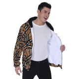 Big Men's Heavy Hammer Jack Burberry Printed Fleece Raglan Zip Up Hoodie With Pocket - TimelessGear9