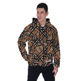 Big Men's Heavy Hammer Jack Burberry Printed Fleece Raglan Zip Up Hoodie With Pocket - TimelessGear9