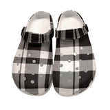 Black Burberry Plaid Men's Classic Clogs - TimelessGear9