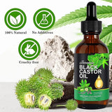 Black Castor Oil Nourishes Hair Growth Skin Massage Essential Oil Eyebrows Growth Prevents Skin Aging Hair Care Products - TimelessGear9