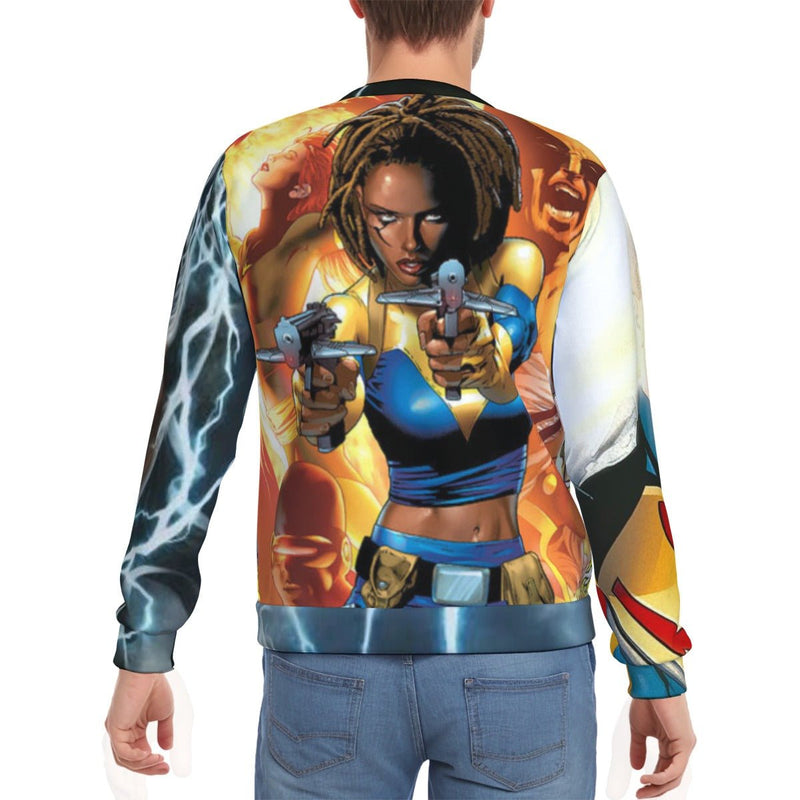 Black Comic Heroes Men's Heavy Fleece Sweatshirt - TimelessGear9