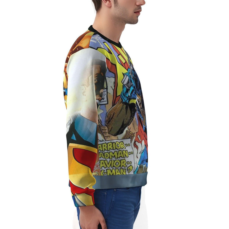 Black Comic Heroes Men's Heavy Fleece Sweatshirt - TimelessGear9