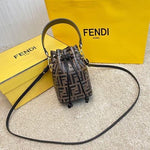 Canvas Vitello King F is Fendi FF Multicolor Embroidered Mini Mon Tresor Bucket Bag Multicolor Cuoio - TimelessGear9