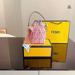 Canvas Vitello King F is Fendi FF Multicolor Embroidered Mini Mon Tresor Bucket Bag Multicolor Cuoio - TimelessGear9