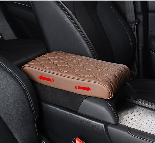 Car Armrest Pad Soft PU Leather Anti Scratch Universal Waterproof Box Cover Cushion Resistant Center Console Non Slip Arm Rest - TimelessGear9