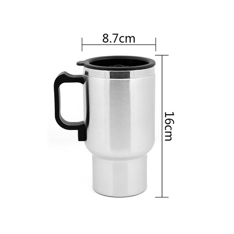 Car Electric Kettle Stainless Steel 450ml Kettle Pot Heated Automatic Shut Off for Water Tea Coffee Milk Car Kettle Thermos - TimelessGear9