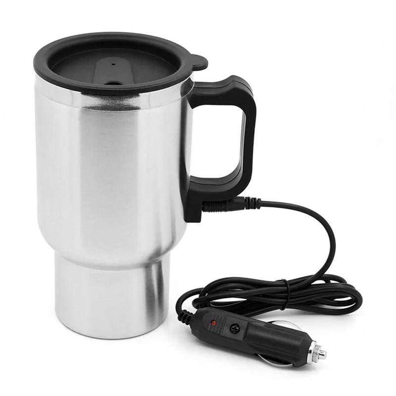 Car Electric Kettle Stainless Steel 450ml Kettle Pot Heated Automatic Shut Off for Water Tea Coffee Milk Car Kettle Thermos - TimelessGear9