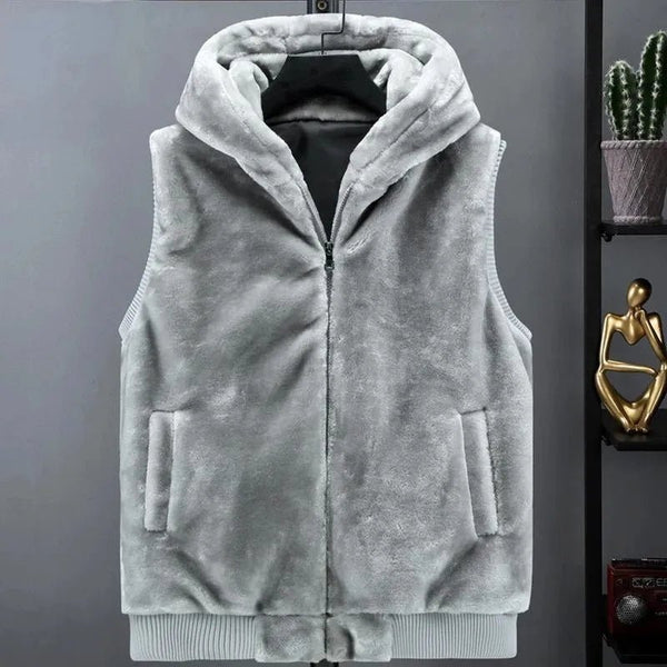 Cassy Vegan Mink Fur Flannel Vest Fashion Luxury Jacket - TimelessGear9