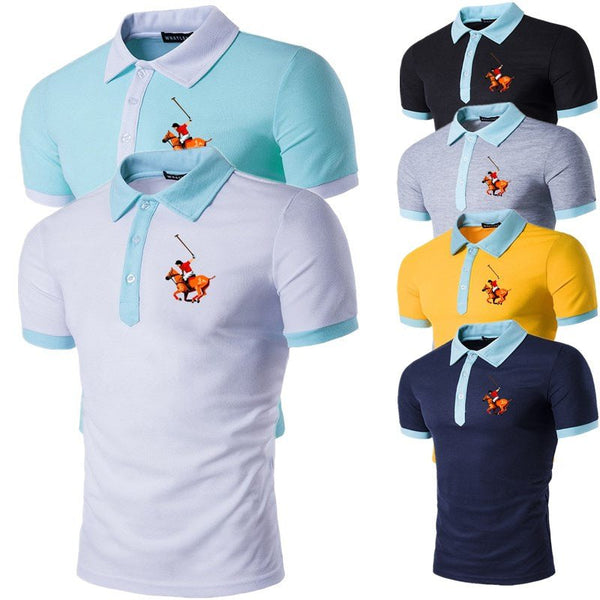 casual polo shirt fashion sports mountaineering short-sleeved lapel breathable - TimelessGear9